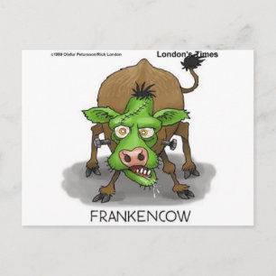 "FrankenCow" Funny Halloween Gifts & Collectibles Postcard