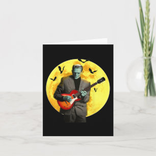 Frankenguitar Plays Electric Guitar Halloween Card