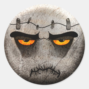 Frankenmoji Vintage Round Sticker