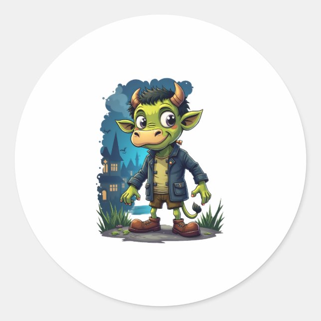 Frankenmoo Classic Round Sticker (Front)