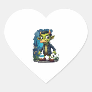 Frankenmoo Heart Sticker