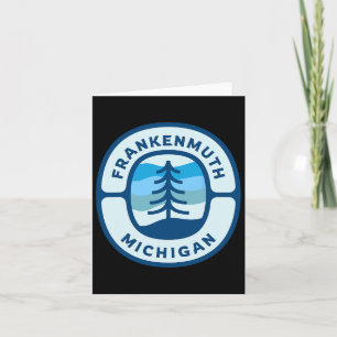 Frankenmuth Michigan Mi Retro Winter Forest Souven Card