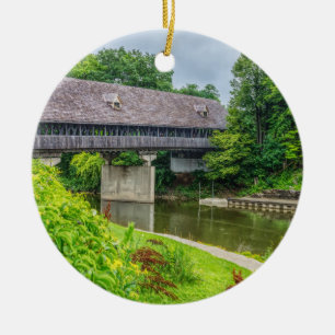 Frankenmuths Covered Bridge Ceramic Ornament