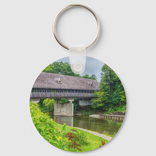 Frankenmuths Covered Bridge Key Ring (Front)