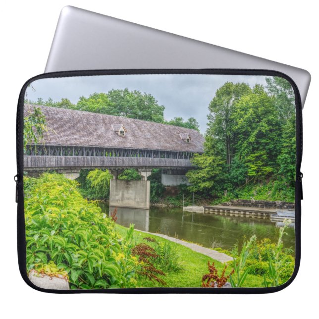 Frankenmuths Covered Bridge Laptop Sleeve (Front)