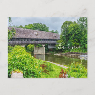 Frankenmuths Covered Bridge Thank You Postcard