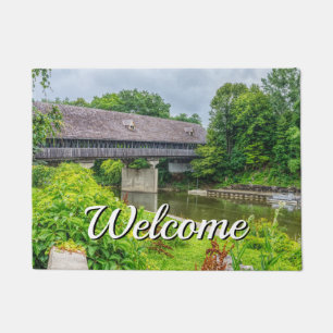 Frankenmuths Covered Bridge Welcome Doormat
