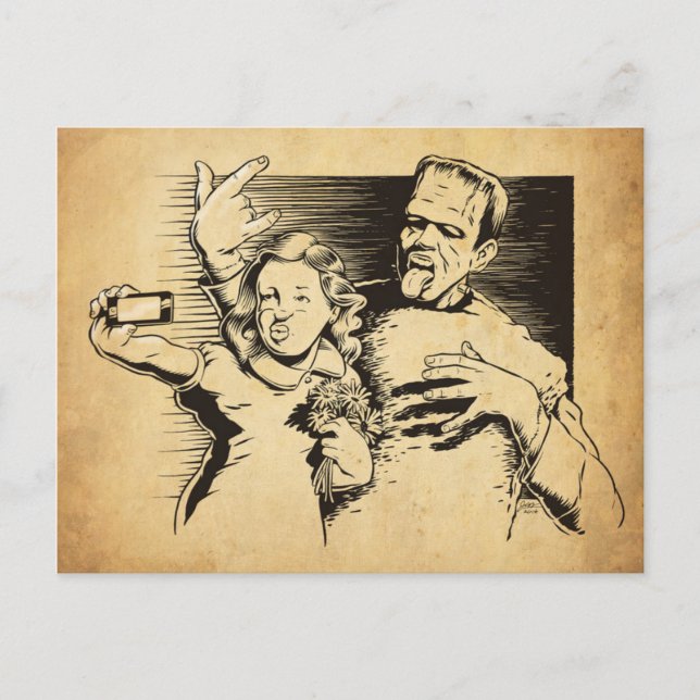 Frankenselfie Postcard (Front)