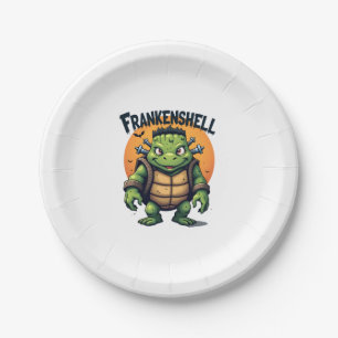 Frankenshell Turtle Paper Plate