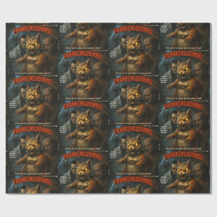 Frankensquirrel Classic Movie Parody Wrapping Paper
