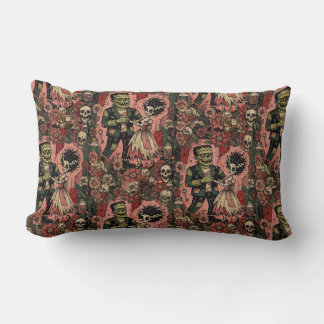 Frankenstein and Bride Fabric By The Yard Lumbar Cushion