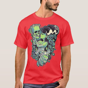 Frankenstein And Bride Made For You  T-Shirt