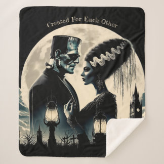 Frankenstein and Bride of Frankenstein Blanket