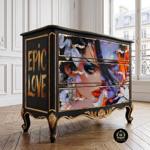 Frankenstein Bride Gothic Furniture Decoupage Tissue Paper