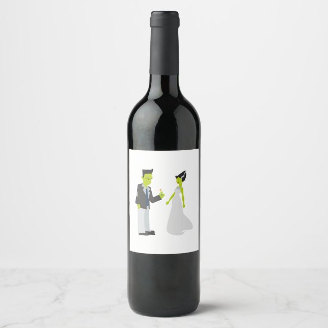 Frankenstein & Bride Wine Label (Front)