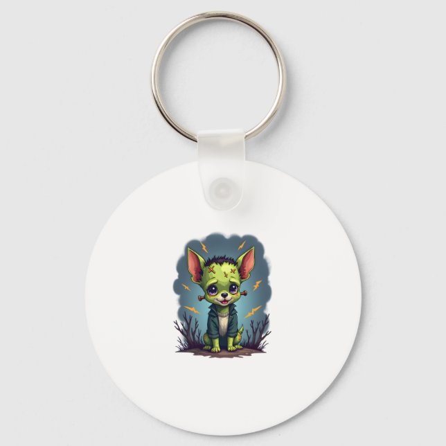 Frankenstein Chihuahua Shock Key Ring (Front)