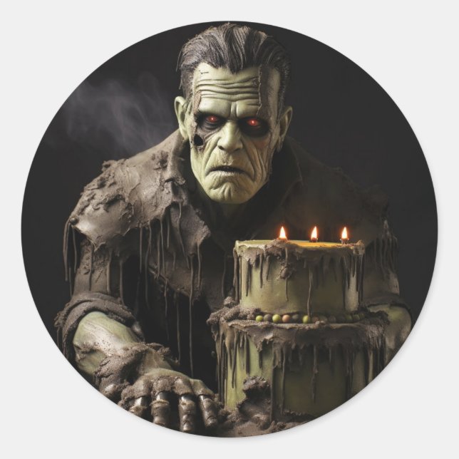 Frankenstein Classic Round Sticker (Front)