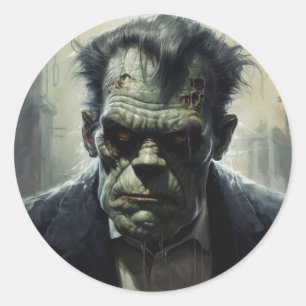 Frankenstein Classic Round Sticker