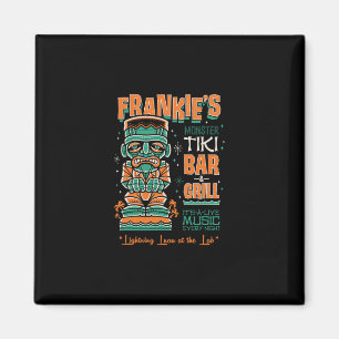 Frankenstein Creepy Cute Tiki Lounge Vacation Surf Magnet