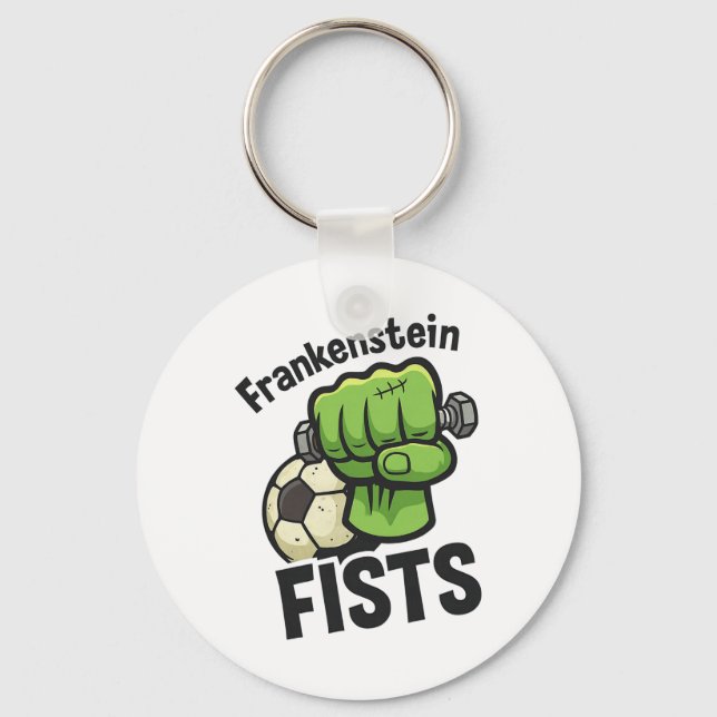 Frankenstein Fists Funny Soccer Stuff  Key Ring (Front)
