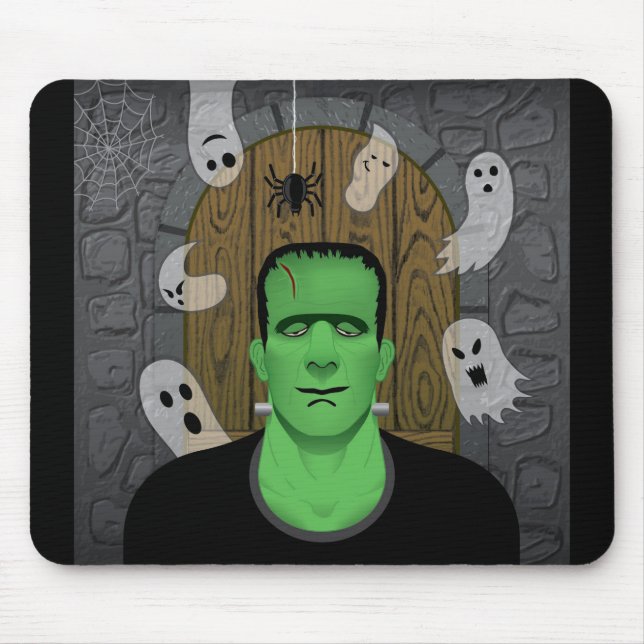 Frankenstein & Ghosts Mouse Pad (Front)