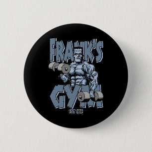 Frankenstein Gym Funny Bodybuilding Fitness Workou 6 Cm Round Badge