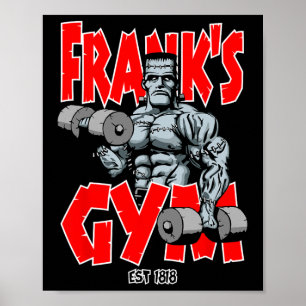 Frankenstein Gym Funny Bodybuilding Fitness Workou Poster