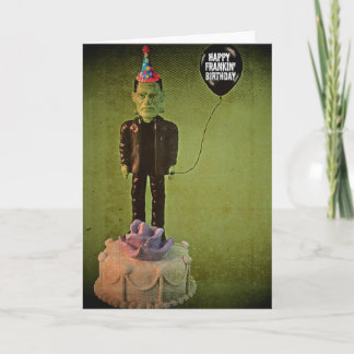 "Frankenstein Halloween" Birthday Card