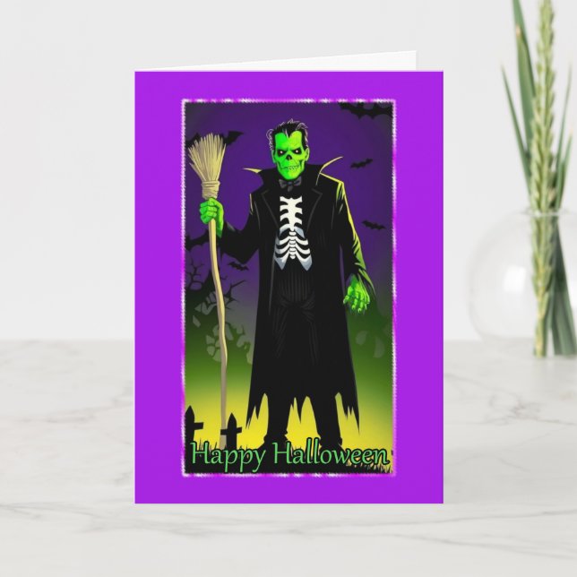 Frankenstein Halloween Card (Front)