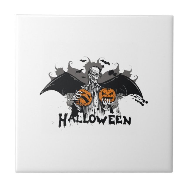 Frankenstein Halloween Ceramic Tile (Front)
