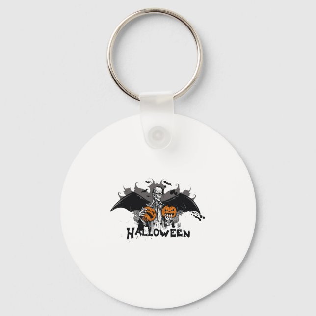 Frankenstein Halloween Key Ring (Front)