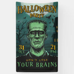Frankenstein Halloween party Banner