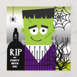 Frankenstein Halloween Party Invitation