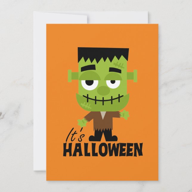 Frankenstein It's Halloween Invitation (Front)