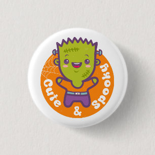 frankenstein monster 3 cm round badge