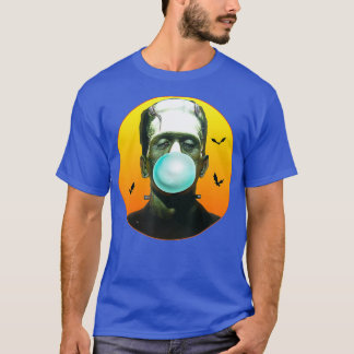 Frankenstein Monster Blowing Bubbles Funny T-Shirt