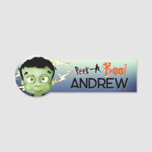 Frankenstein Monster Funny Kids  Name Tag
