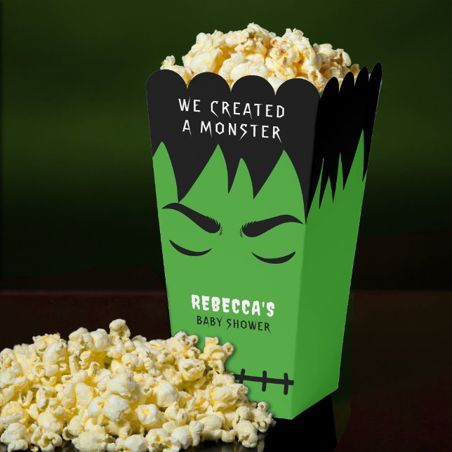Frankenstein Monster Halloween Baby Shower Popcorn Favour Box (Frankenstein Monster Halloween Baby Shower Popcorn Favor Boxes
)