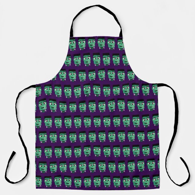 Frankenstein Monster Illustration Apron (Front)