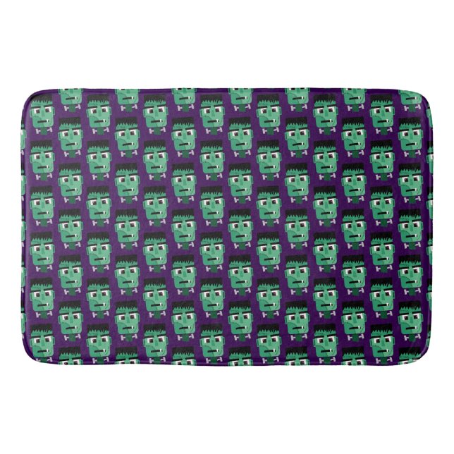 Frankenstein Monster Illustration Bath Mat (Front)