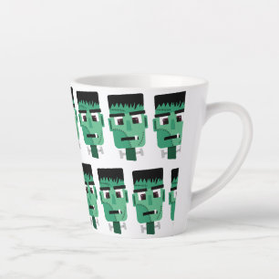 Frankenstein Monster Illustration Latte Mug