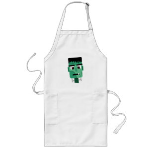 Frankenstein Monster Illustration Long Apron