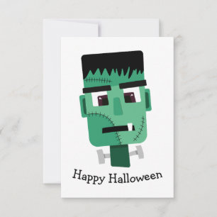 Frankenstein Monster Illustration RSVP Card