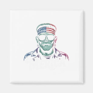 Frankenstein Monster Lover Sungles Usa Flag 4th Of Magnet