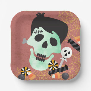Frankenstein Monster Mash Halloween Party Plates