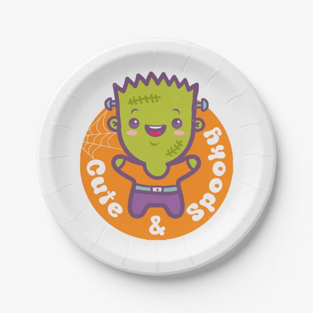 Frankenstein Monster Paper Plate (Front)