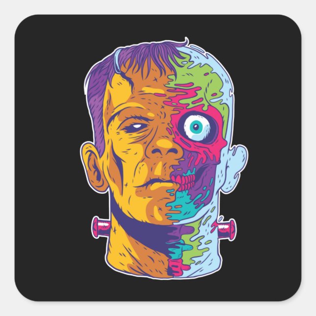 Frankenstein Monster Square Sticker (Front)