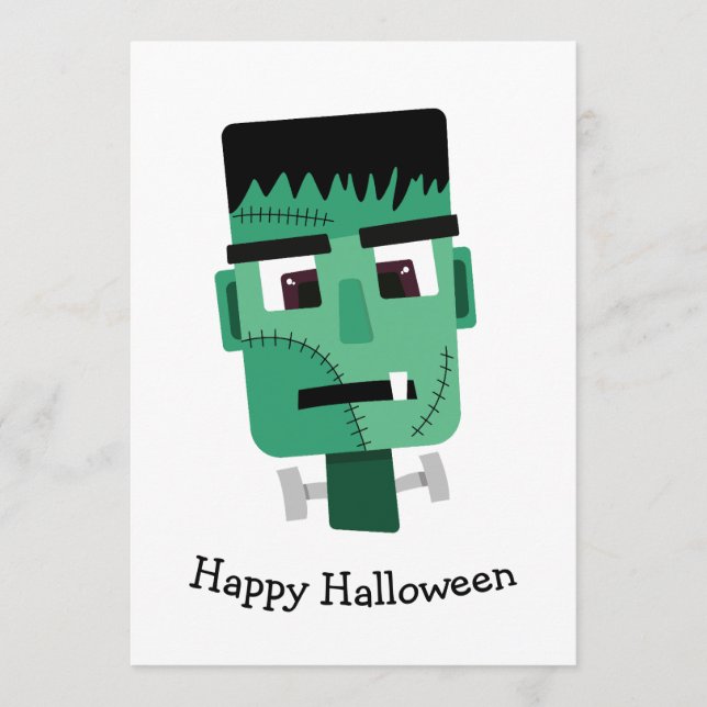 Frankenstein Monster's Head Advice Card (Front)