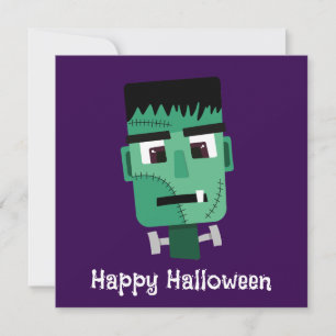 Frankenstein Monster's Head Card