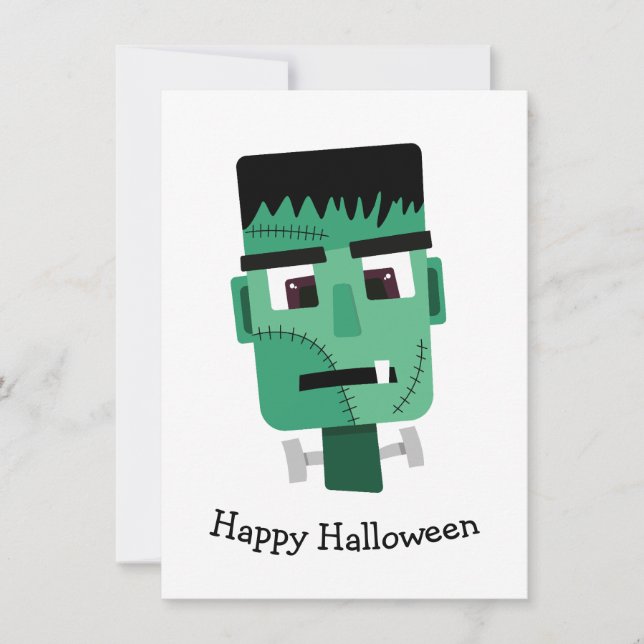 Frankenstein Monster's Head Card (Front)